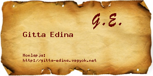 Gitta Edina névjegykártya