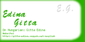 edina gitta business card